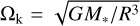 ${\Omega _{\rm{k}}} = \sqrt {G{M_*}/{R^3}} $
