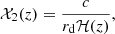 $$ \begin{aligned} \mathcal{X} _2(z)&=\frac{c}{r_{\rm d} \mathcal{H} (z)},\end{aligned} $$