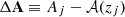$ \Delta\mathbf{A}\equiv A_j-\mathcal A(z_j) $