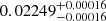 $ 0.02249^{+0.00016}_{-0.00016} $