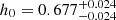$ h_0 = 0.677_{-0.024}^{+0.024} $