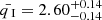 $ \bar{q_{\text{ I}}} = 2.60^{+0.14}_{-0.14} $