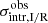 $ \sigma_{\mathrm{intr,I/R}}^{\mathrm{obs}} $