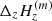 $ \Delta _{z}H_{z}^{(m)} $