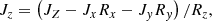 $$ \begin{aligned} J_{z}=\left( J_{Z}-J_{x}R_{x}-J_{y}R_{y}\right) /R_{z}, \end{aligned} $$