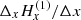 $ \Delta _{x}H_{x}^{(1)}/\Delta x $