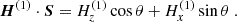 $$ \begin{aligned} \boldsymbol{H}^{(1)}\cdot \boldsymbol{S}=H_{z}^{(1)}\cos \theta +H_{x}^{(1)}\sin \theta \ . \end{aligned} $$