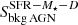 $ S^{\mathrm{SFR}-{{{M}}_{\star}}-{D}}_{\mathrm{bkg\,AGN}} $