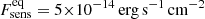 $ F_{\mathrm{sens}}^{\mathrm{eq}}=5{\times}10^{-14}\,\mathrm{{erg\,s^{-1}\,cm^{-2}}} $