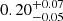 $ 0.20_{-0.05}^{+0.07} $