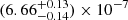 $ (6.66_{-0.14}^{+0.13})\times10^{-7} $