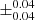 $ \pm^{\text{0.04}}_{\text{0.04}} $