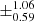$ \pm^{\text{1.06}}_{\text{0.59}} $