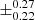 $ \pm^{\text{0.27}}_{\text{0.22}} $