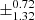 $ \pm^{\text{0.72}}_{\text{1.32}} $