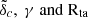 $ \tilde{\delta}_c , \ \gamma \ \rm{and} \ \rm{R_{ta}} \ $