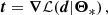 $$ \begin{aligned} \boldsymbol{t} = \boldsymbol{\nabla } \mathcal{L} (\boldsymbol{d} | \boldsymbol{\Theta }_{*})\,, \end{aligned} $$