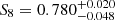 $ S_{8} = 0.780^{+0.020}_{-0.048} $