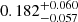 $ 0.182^{+0.060}_{-0.057} $