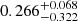 $ 0.266^{+0.068}_{-0.322} $