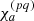 $ \chi^{(p q)}_{a} $