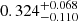 $ 0.324^{+0.068}_{-0.110} $