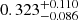 $ 0.323^{+0.110}_{-0.086} $