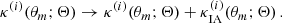 $$ \begin{aligned} \kappa ^{(i)}(\theta _{m}; \mathbf \Theta ) \rightarrow \kappa ^{(i)}(\theta _{m}; \mathbf \Theta ) + \kappa _{\mathrm{IA} }^{(i)}(\theta _{m}; \mathbf \Theta )\,. \end{aligned} $$