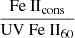$ \frac{\mathrm{Fe~II}_{\mathrm{cons}}}{\mathrm{UV~Fe~II}_{60}} $