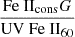 $ \frac{\mathrm{Fe~II}_{\mathrm{cons}} G}{\mathrm{UV~Fe~II}_{60}} $