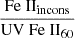 $ \frac{\mathrm{Fe~II}_{\mathrm{incons}}}{\mathrm{UV~Fe~II}_{60} } $