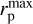 $r_{\rm{p}}^{\max }$
