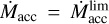 ${\dot M_{{\rm{acc}}}} = \dot M_{{\rm{acc}}}^{{\rm{lim}}}$