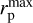 $r_{\rm{p}}^{\max }$