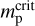 $m_{\rm{p}}^{{\rm{crit}}}$