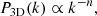 $$ \begin{aligned} P_{\rm 3D}(k) \propto k^{-n}, \end{aligned} $$