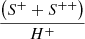 $ \frac{\left(S^{+}+S^{++}\right)}{H^+} $