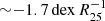 $ {\sim}{-}1.7\,\mathrm{dex}\,R_{25}^{-1} $