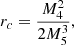 $$ \begin{aligned} r_c = \frac{M_4^2}{2M_5^3}, \end{aligned} $$