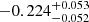 $ -0.224^{+0.053}_{-0.052} $
