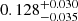 $ 0.128^{+0.030}_{-0.035} $