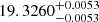 $ 19.3260^{+0.0053}_{-0.0053} $