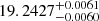 $ 19.2427^{+0.0061}_{-0.0060} $
