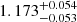 $ 1.173^{+0.054}_{-0.053} $