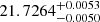 $ 21.7264^{+0.0053}_{-0.0050} $