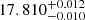$ 17.810^{+0.012}_{-0.010} $