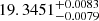 $ 19.3451^{+0.0083}_{-0.0079} $