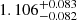 $ 1.106^{+0.083}_{-0.082} $