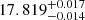 $ 17.819^{+0.017}_{-0.014} $