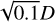 $\sqrt {0.1} D$
